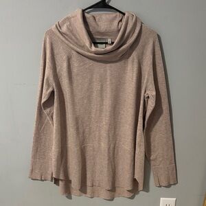 Raya by Cyrus Soft Lightweight Brown CowlNeck Sweater Tunic Classic Quiet Luxury